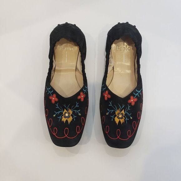 Paolo Shoes - Paolo Embroidered Flats